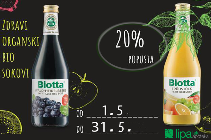 BIOTTA SOKOVI -20% POPUSTA